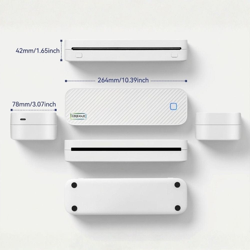 Imprimante Thermique A4 Portable Bluetooth Sans Encre