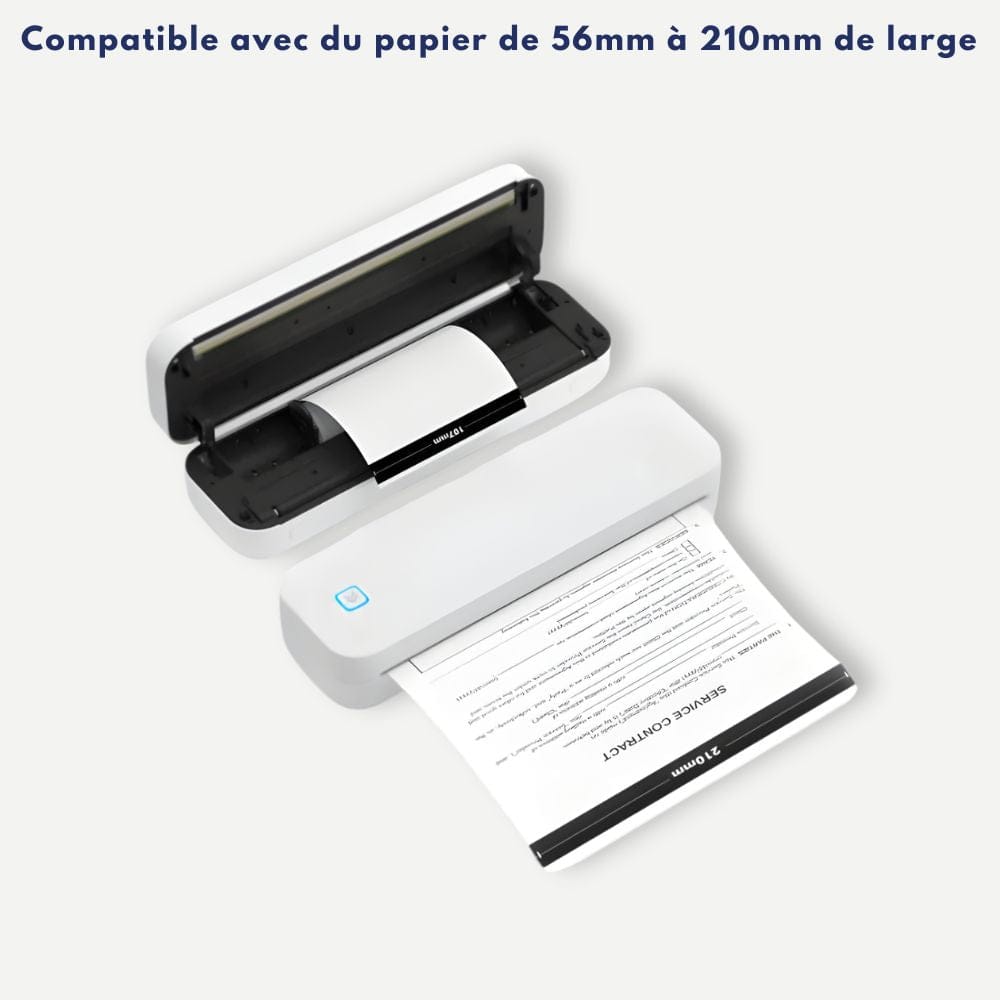Imprimante Thermique A4 Portable Bluetooth Sans Encre