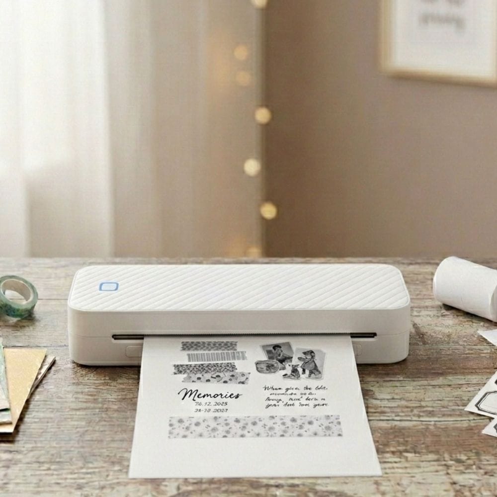 Imprimante Thermique A4 Portable Bluetooth Sans Encre