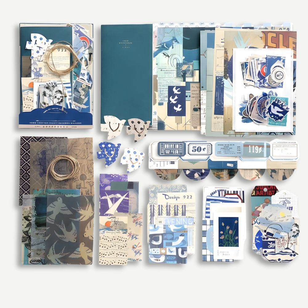 kit Scrapbooking Adulte Bleu