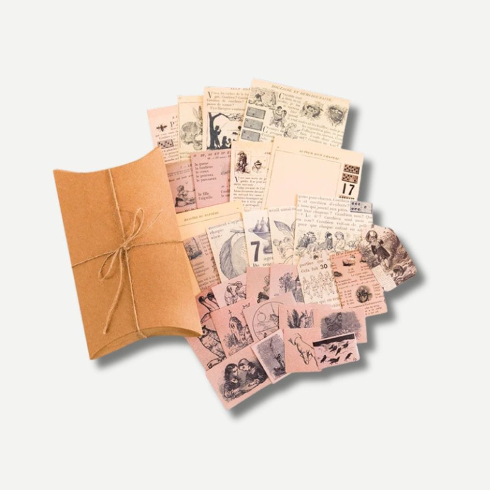 Kit Scrapbooking Vintage Ambiance Bibliothèque