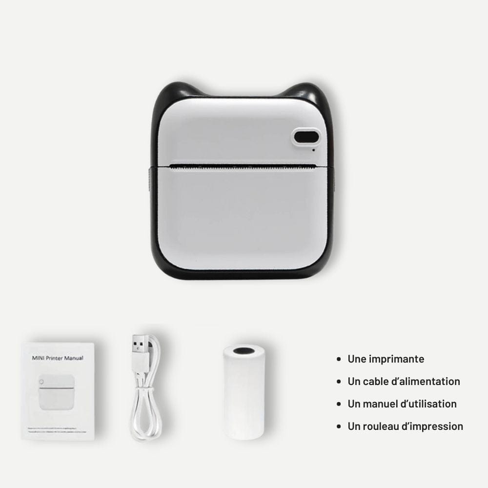 Mini Imprimante Bluetooth Imprimante – Noire