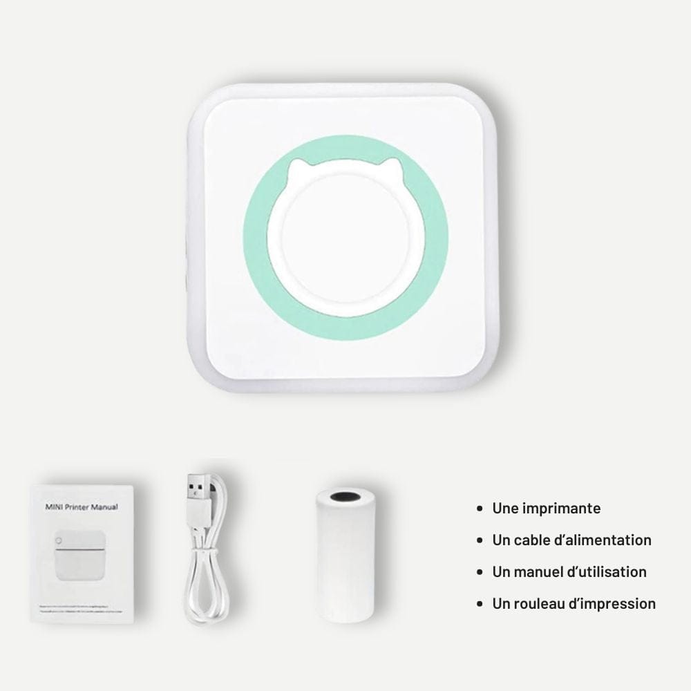 Mini Imprimante Portable Imprimante – Bleue