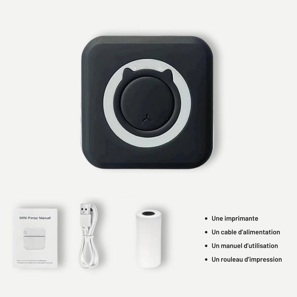 Mini Imprimante Portable Imprimante – Noire