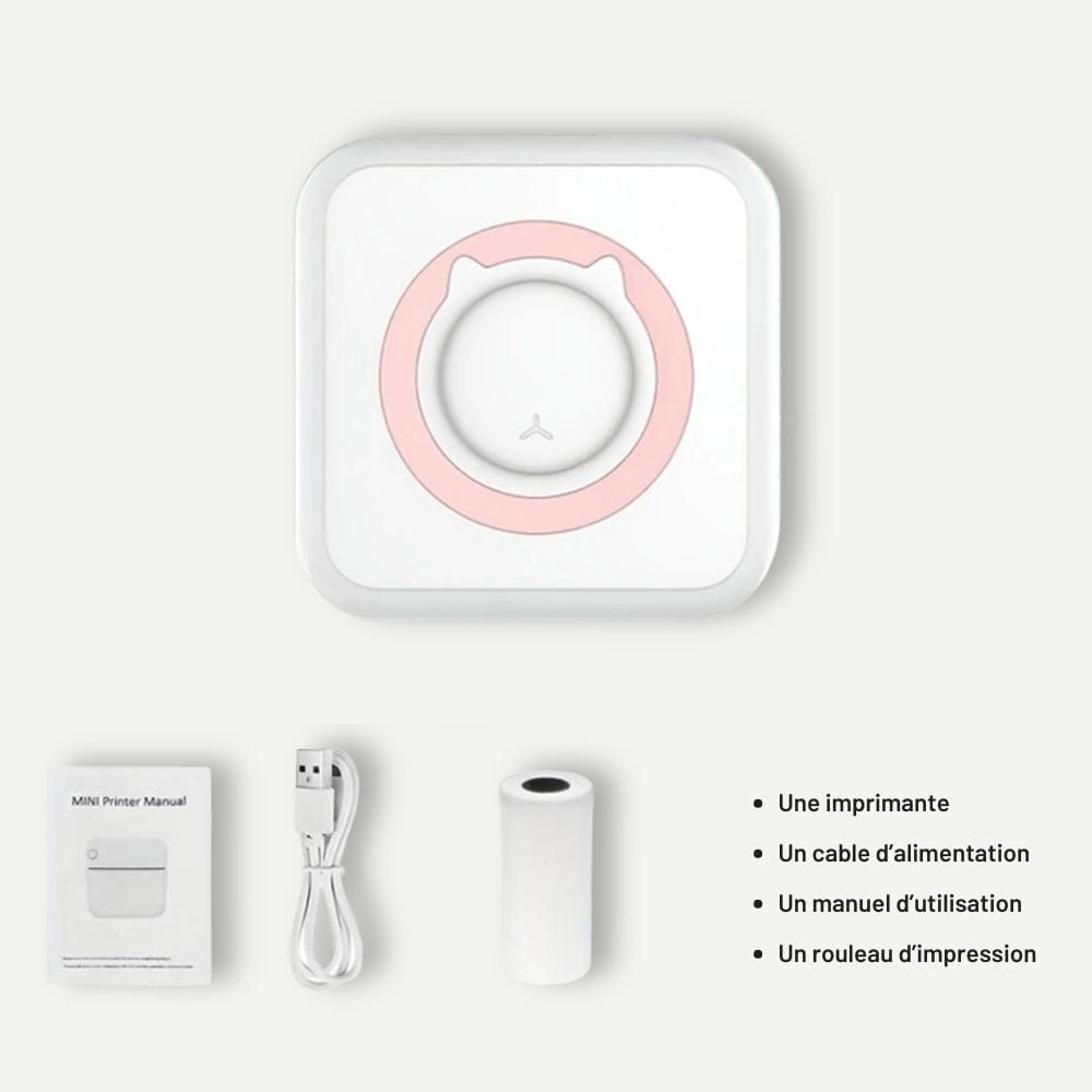 Mini Imprimante Portable Imprimante – Rose