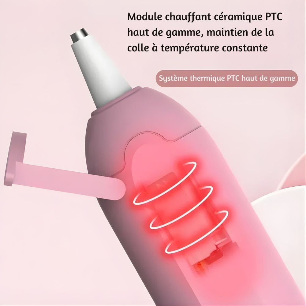 Mini Pistolet à Colle 20W – Précis, 3 Coloris Pastels