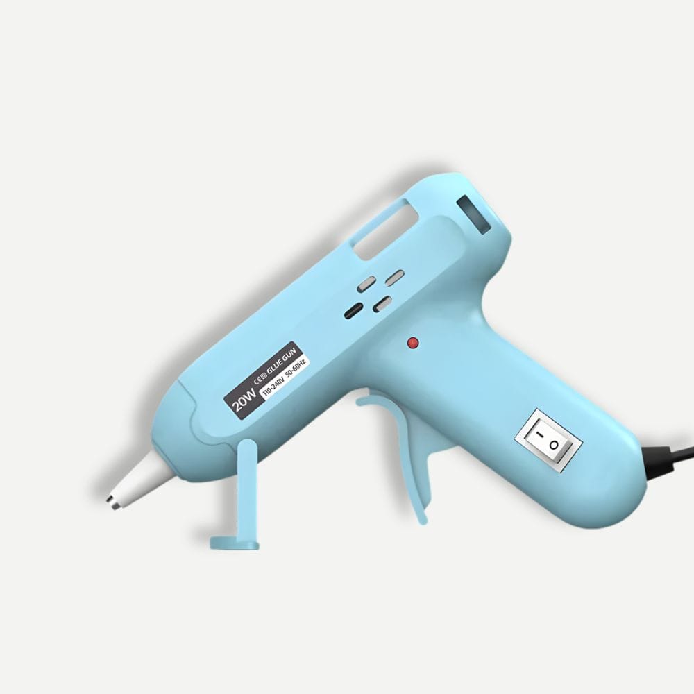 Mini Pistolet à Colle 20W – Précis, 3 Coloris Pastels Bleu