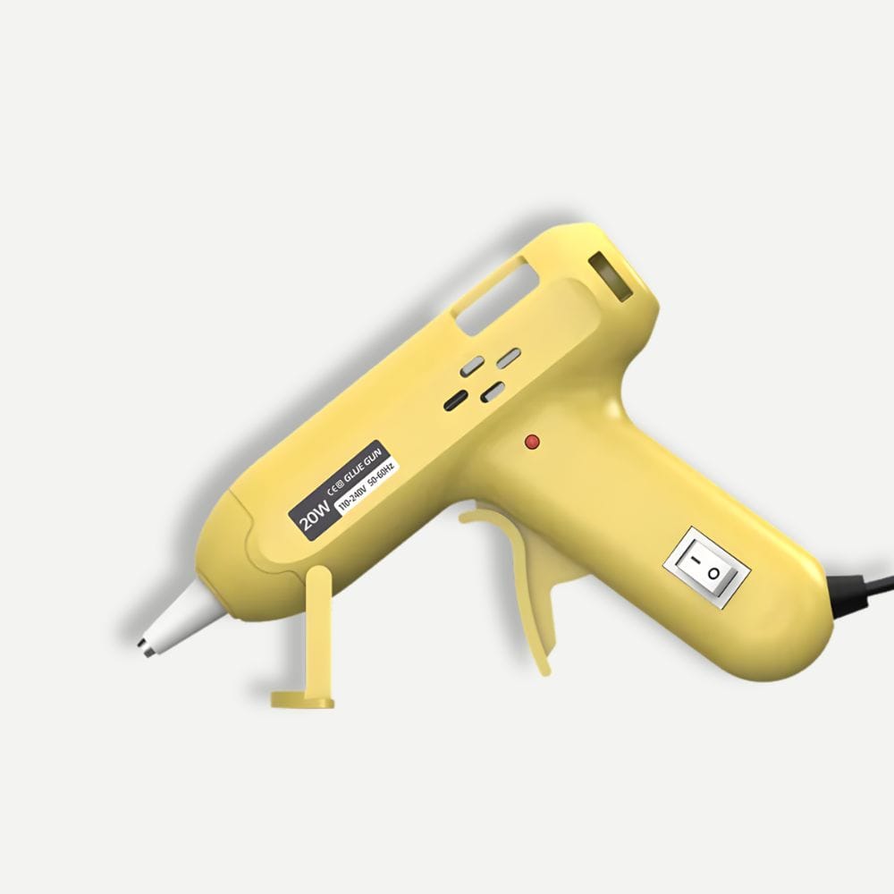 Mini Pistolet à Colle 20W – Précis, 3 Coloris Pastels Jaune