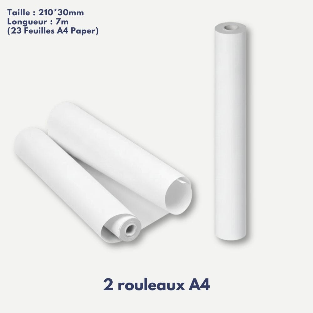 Papier Thermique A4 Rouleau 210mm Sans BPA 2 Rouleaux