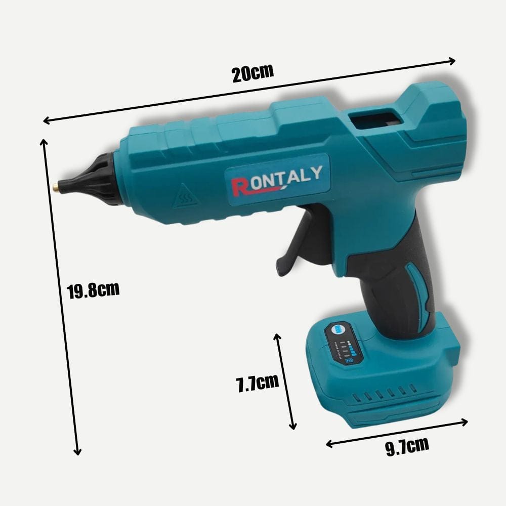 Pistolet à Colle à Batterie 18V – 100W, 10 bâtons inclus