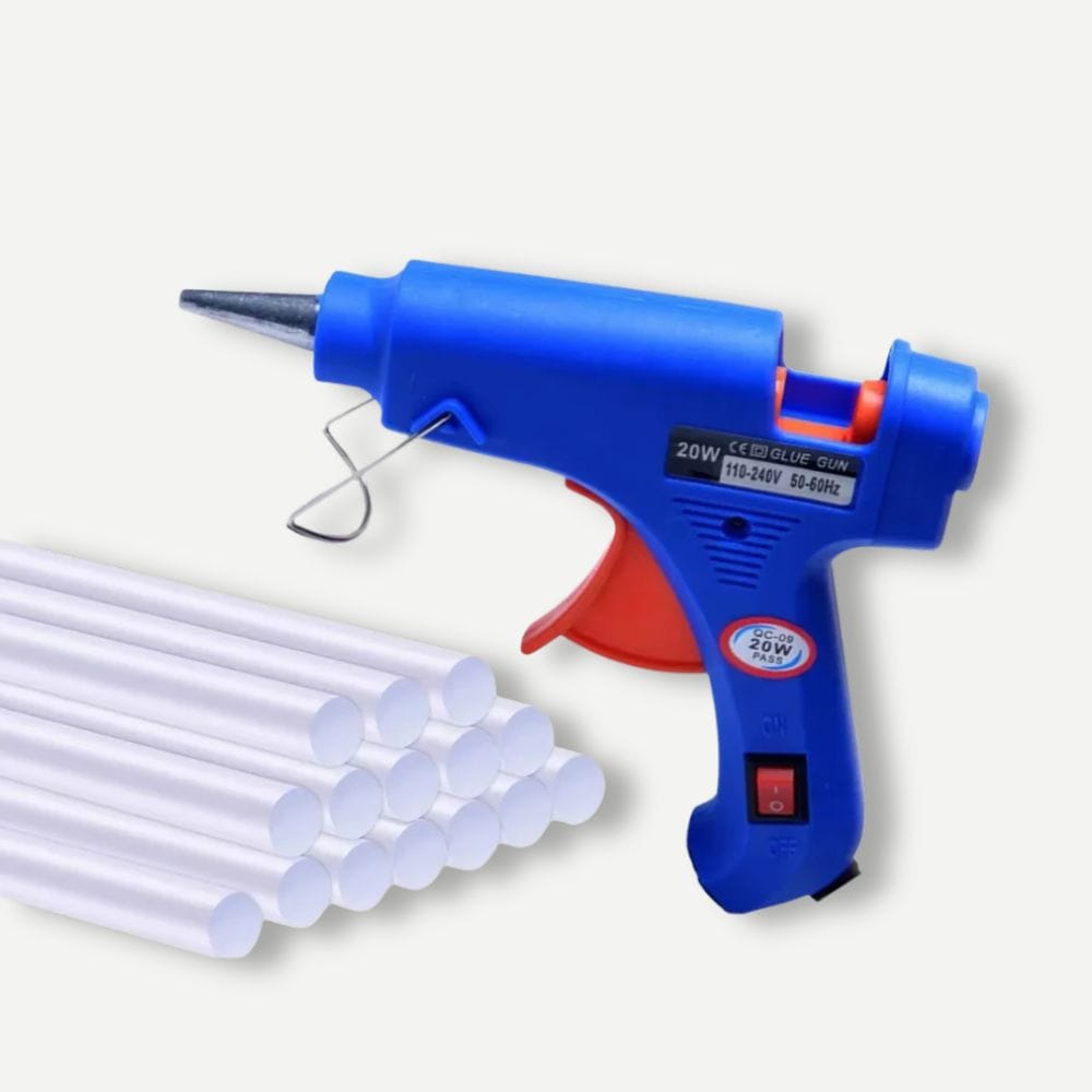 Pistolet à Colle Chaude Bleu avec 30 Recharges