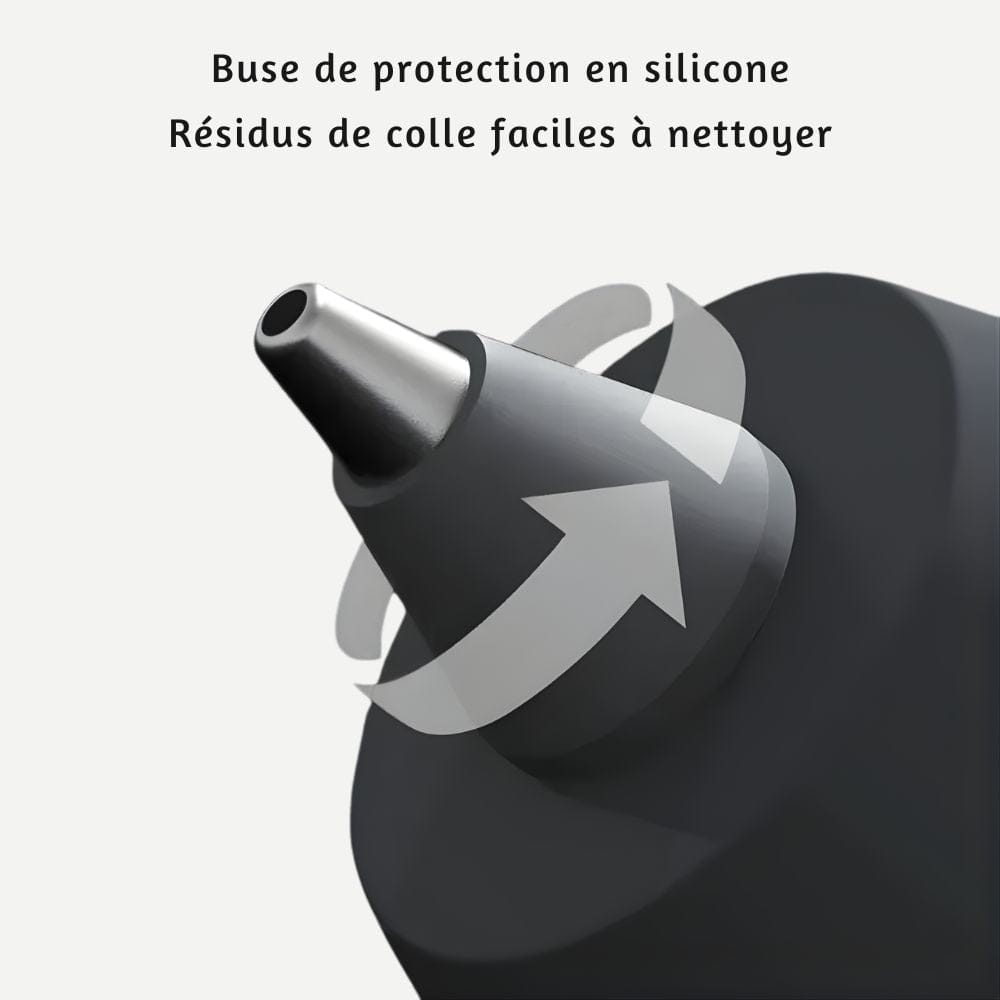 Pistolet à Colle Électrique – Valve Anti-fuite, Socle Intégré Pistolet à colle + 10 Bâtons de colle