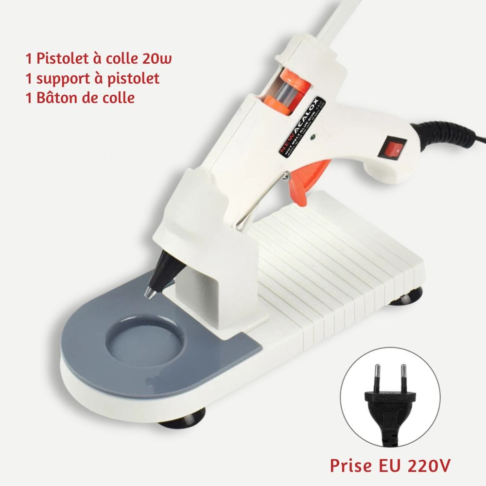 Pistolet de Colle 7mm – Socle Plateforme de Travail Intégré Pistolet + Support