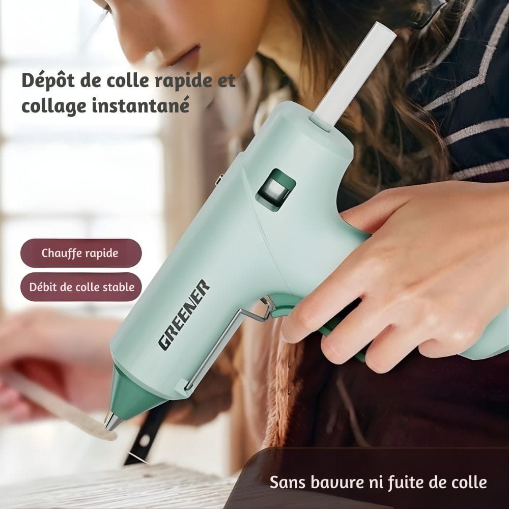 Pistolet Glue 40W 7mm – Haute Viscosité, Coloris Pastels