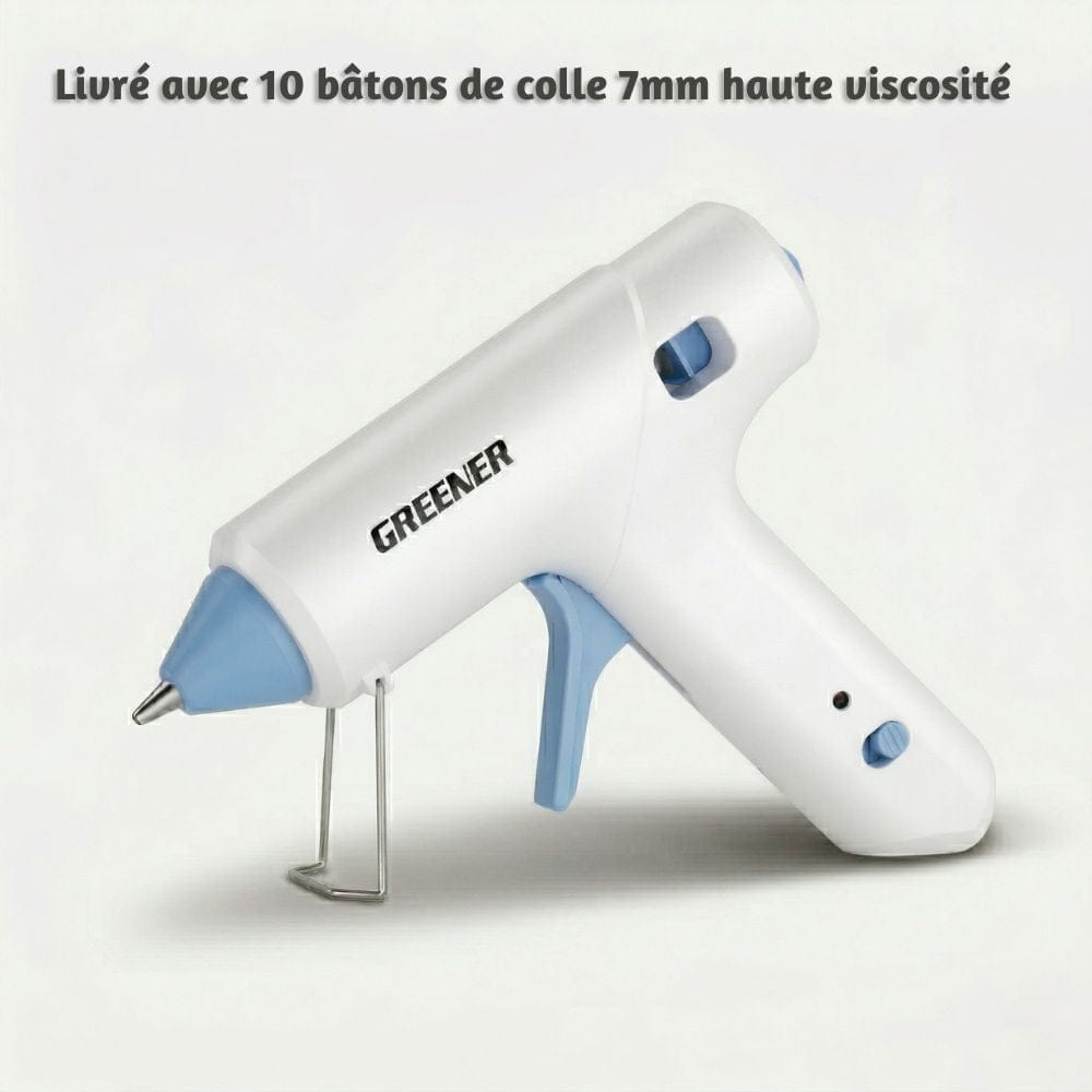 Pistolet Glue 40W 7mm – Haute Viscosité, Coloris Pastels Bleu