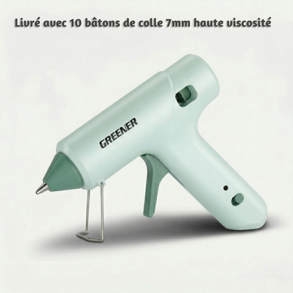 Pistolet Glue 40W 7mm – Haute Viscosité, Coloris Pastels Vert