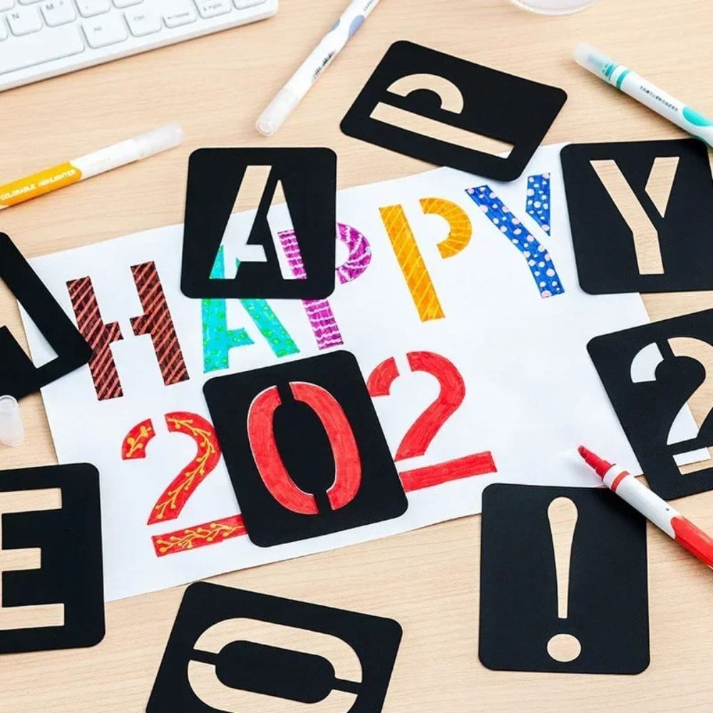 Pochoirs Alphabet 42 Pochoirs