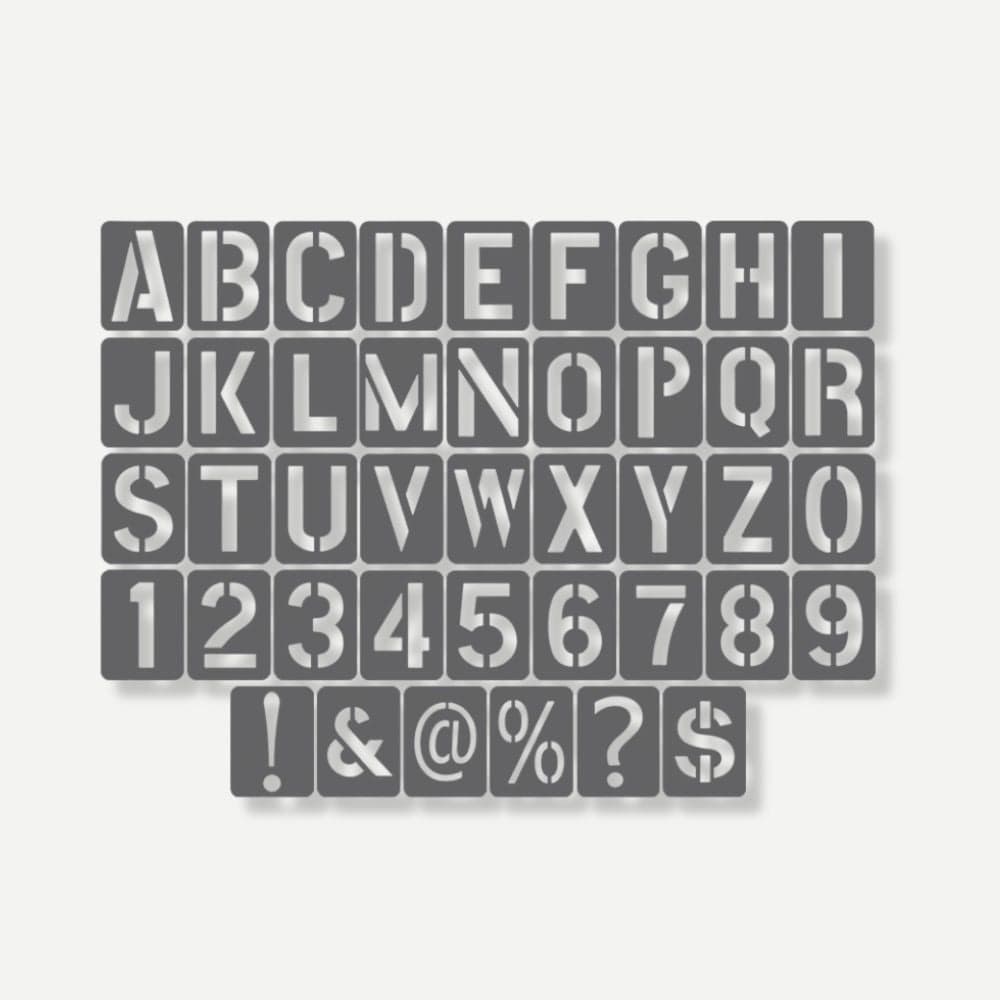 Pochoirs Alphabet 42 Pochoirs
