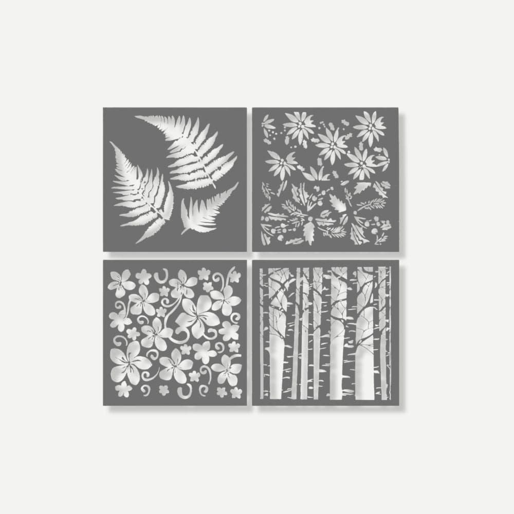 Pochoirs Feuilles 8 Pochoirs