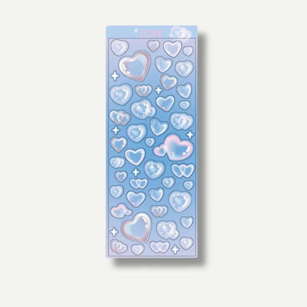 Stickers Cœur 💙 Cœur Bleu Givré