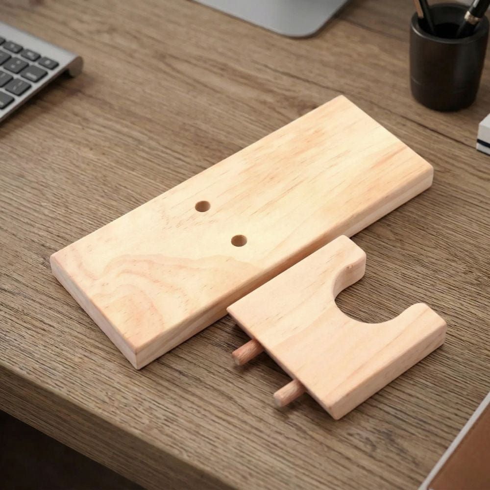 Support Pistolet à Colle en Bois – Stable, 20×8cm, Atelier Créatif