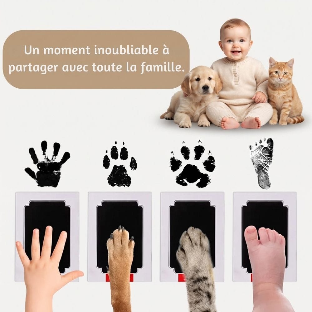 Tampon Empreinte Bébé Sans Contact : Main et Pied